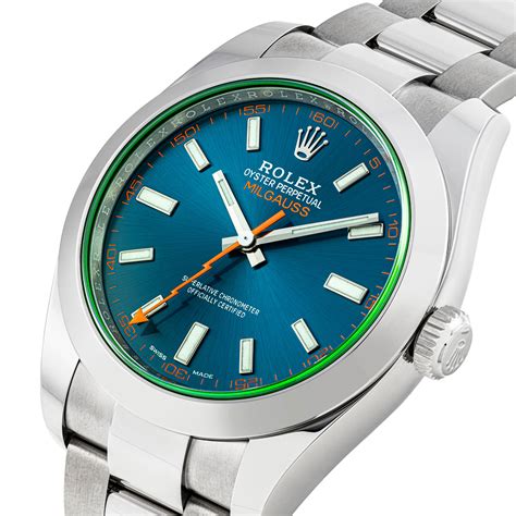 rolex milgauss blue new